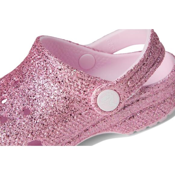 NWT Crocs Kids Classic Glitter Clogs – Pink Milk, Comfortable & Fun Shoes, 13 US - Picture 4 of 6